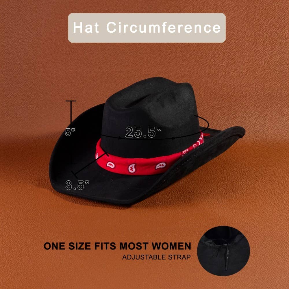 Paisley Bandana Scarf Strap Cowboy Hat