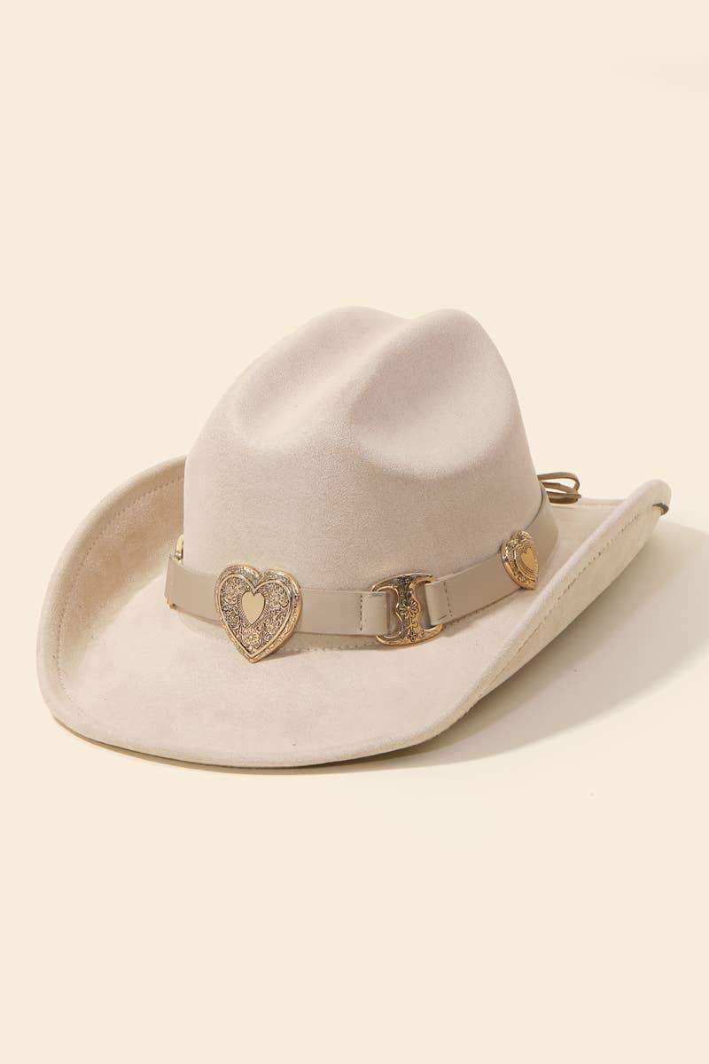 Western Heart Buckle Cowboy Hat