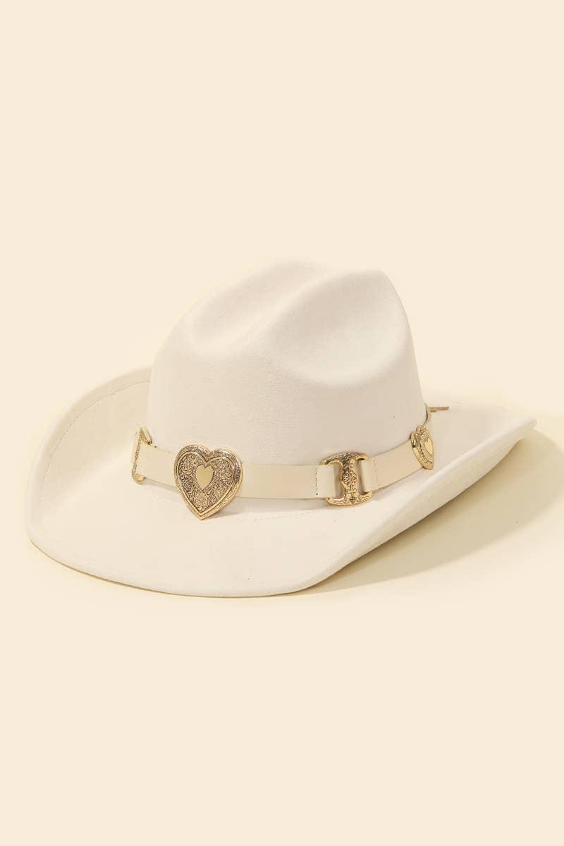 Western Heart Buckle Cowboy Hat
