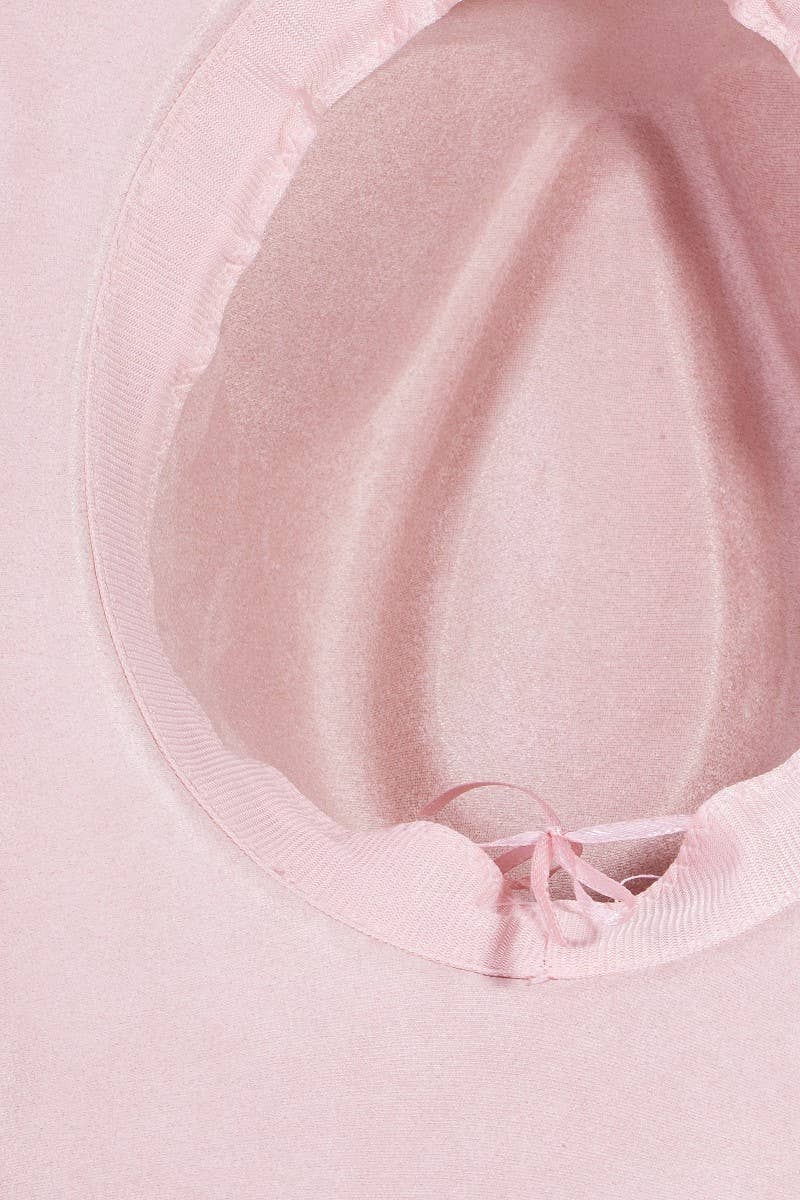 Ribbon Bow Pearl Chain Western Cowboy Hat