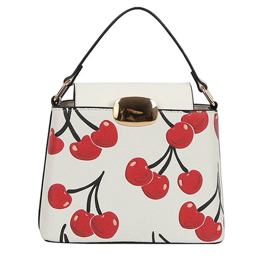 Printed Top Handle Satchel Hand Bag