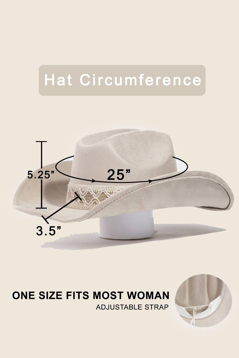 Intricate Braided Strap Cowboy Hat