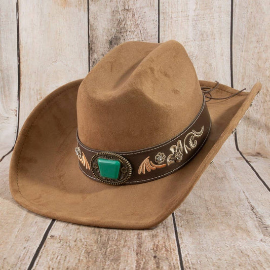 Embroidered Strap With Stone Western Cowboy Hat