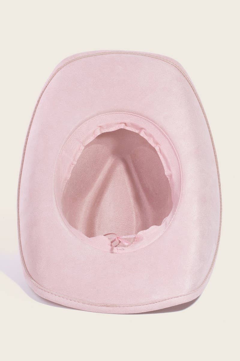 Ribbon Bow Pearl Chain Western Cowboy Hat