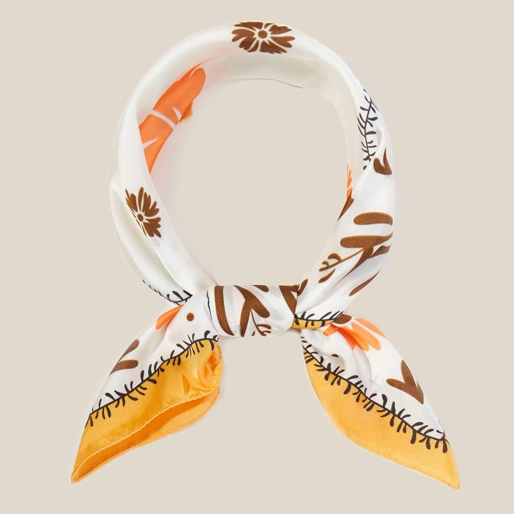 Flower Pattern Bandana Scarf