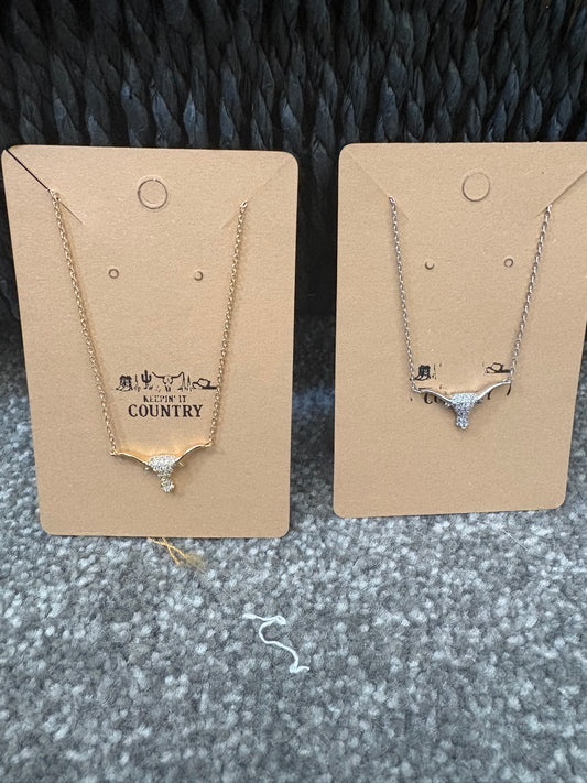 Longhorn Pendant Necklace
