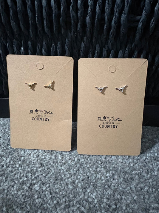 Long Horn Earrings