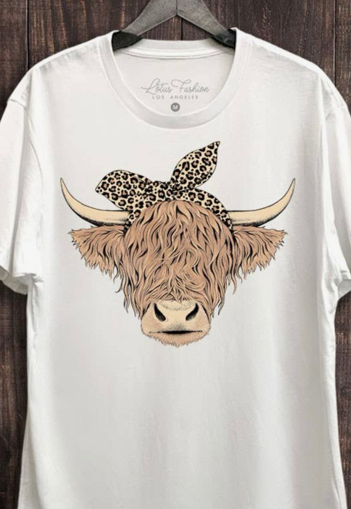 PRE ORDER Highland Cow Graphic Top - Pink or White