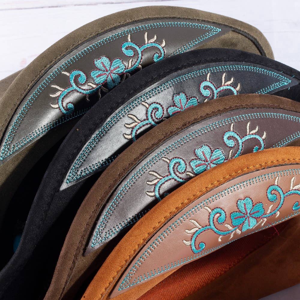 Western Embroidered Floral Strap Concho Cowboy Hat