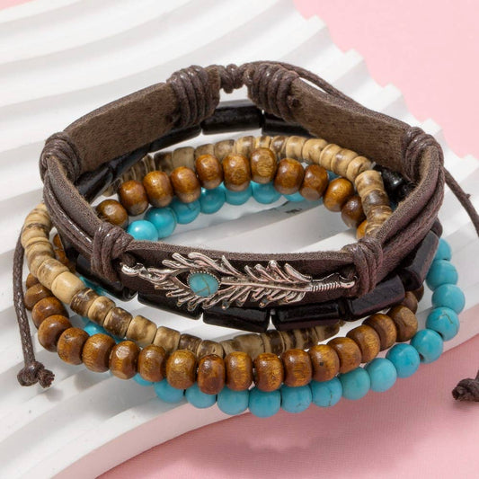 Western Theme Beaded Bracelet Set