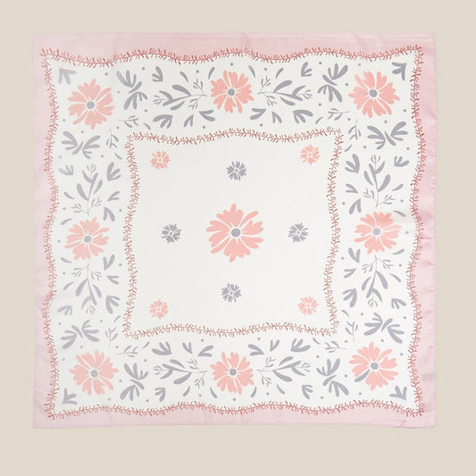 Flower Pattern Bandana Scarf