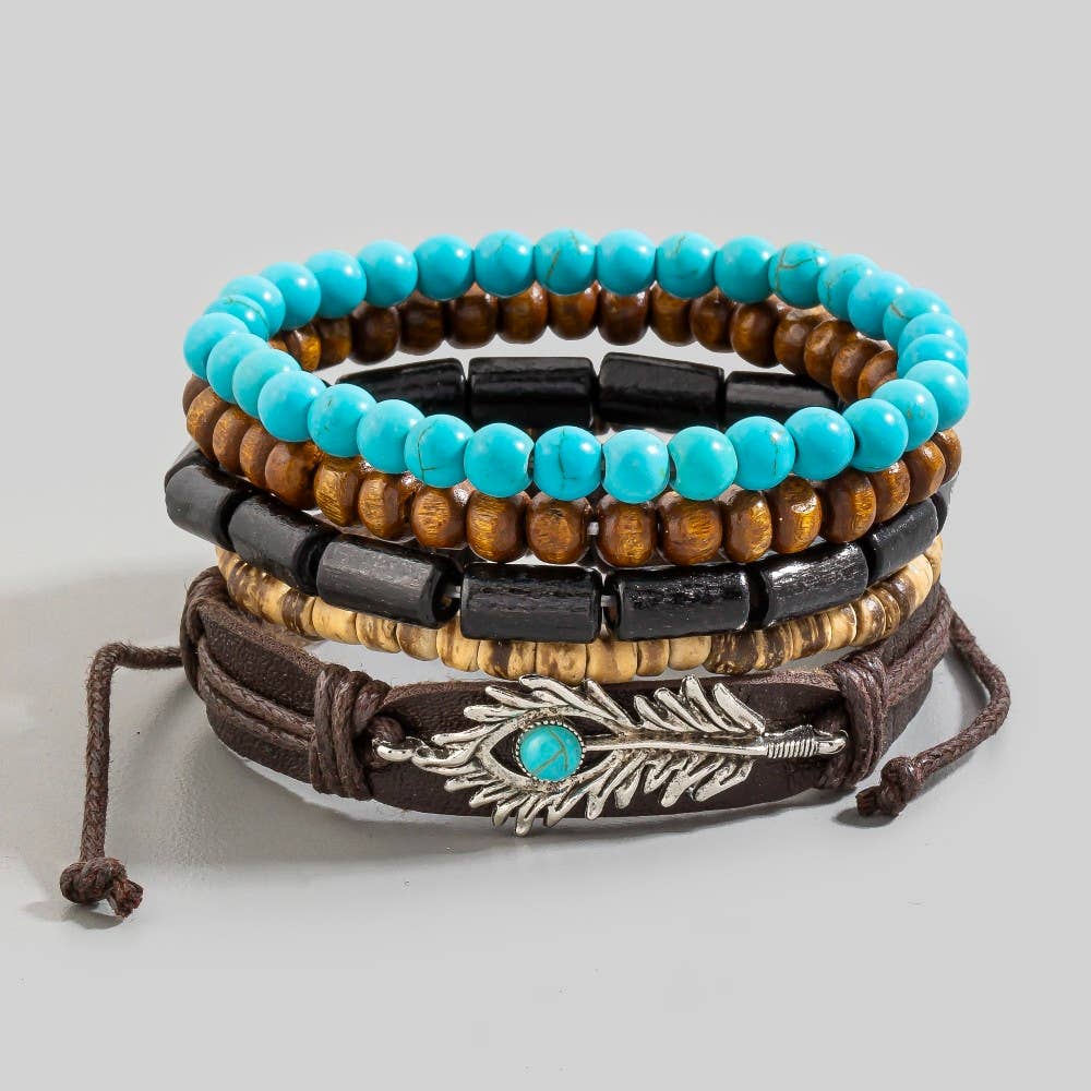 Western Theme Beaded Bracelet Set