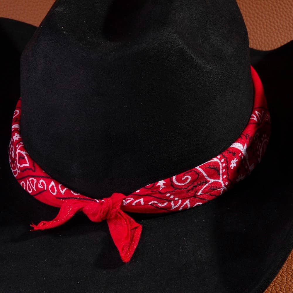 Paisley Bandana Scarf Strap Cowboy Hat