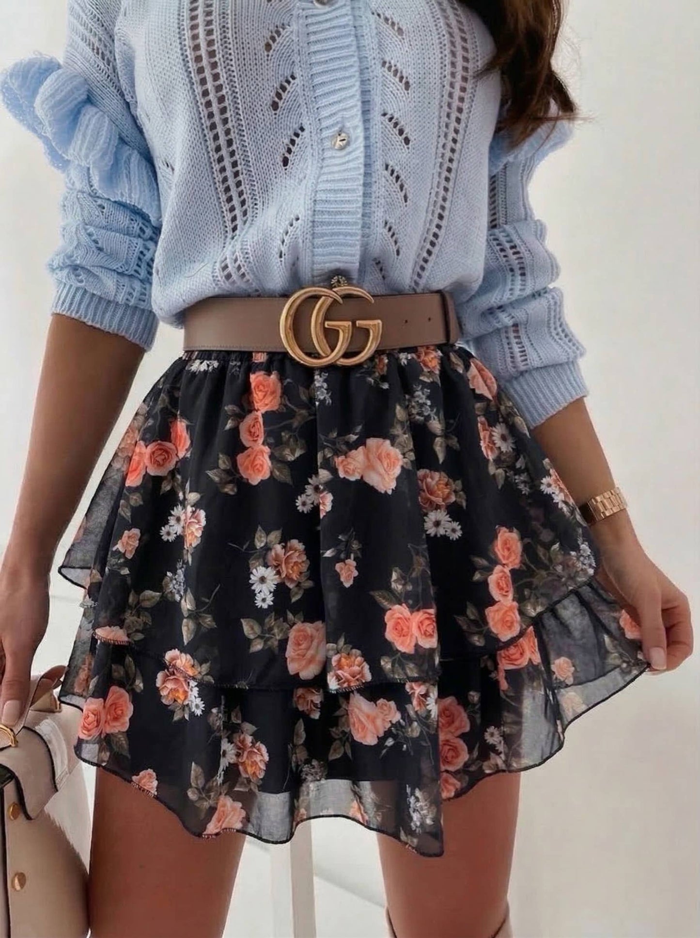Short Floral Skirt