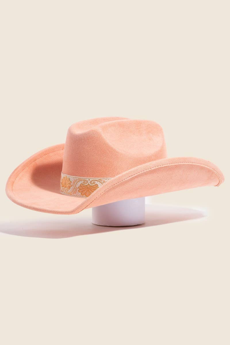 Western Intricate Border Pattern Band Cowboy Hat
