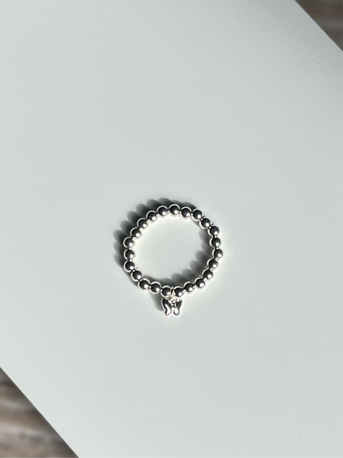 Tiny Butterfly Beaded Ring