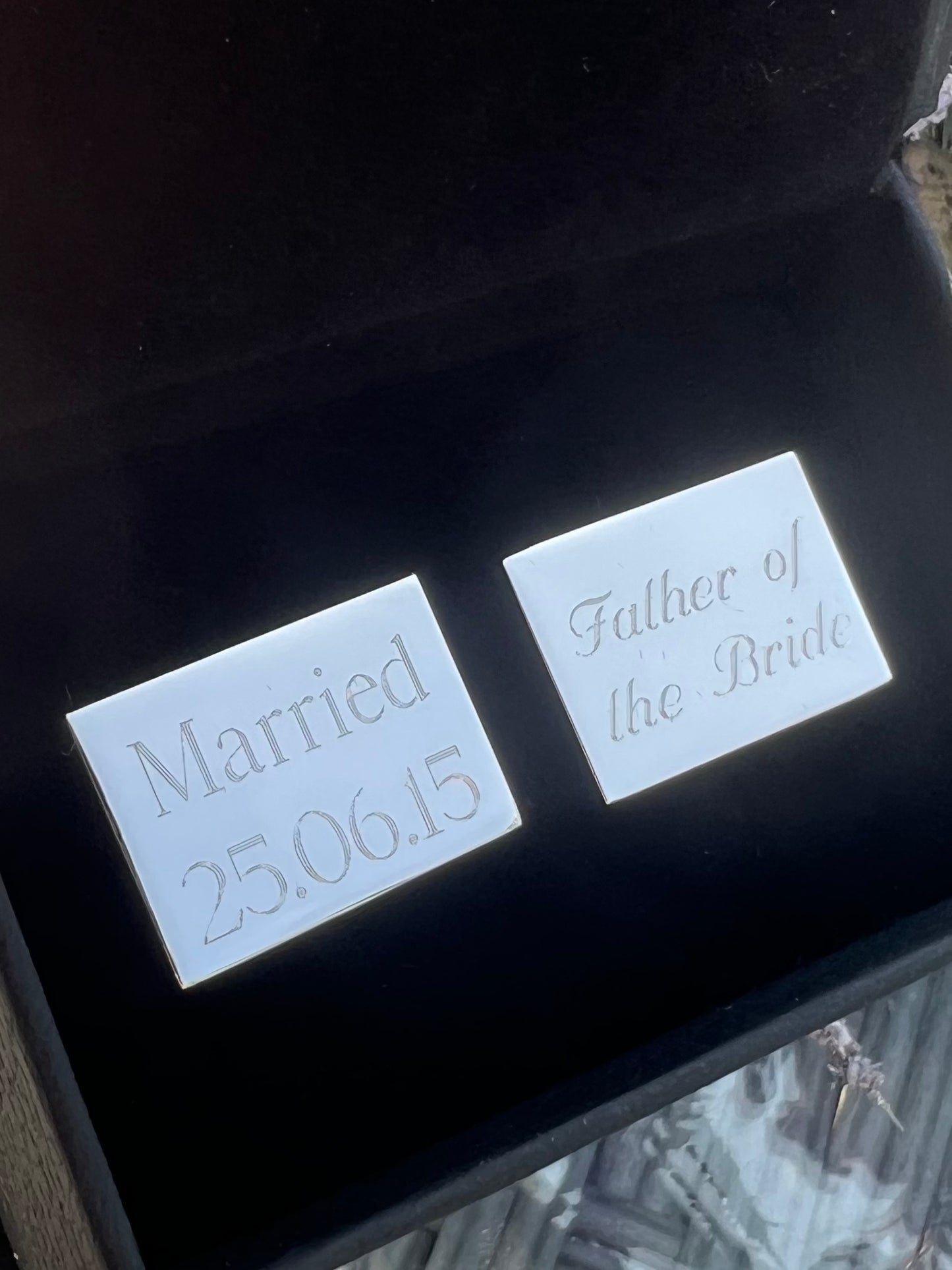 Engraved Rectangle Cufflinks