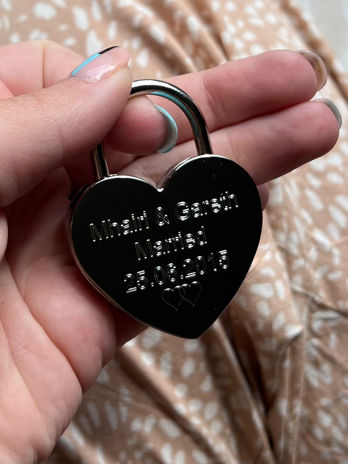 Engraved Long Love Lock